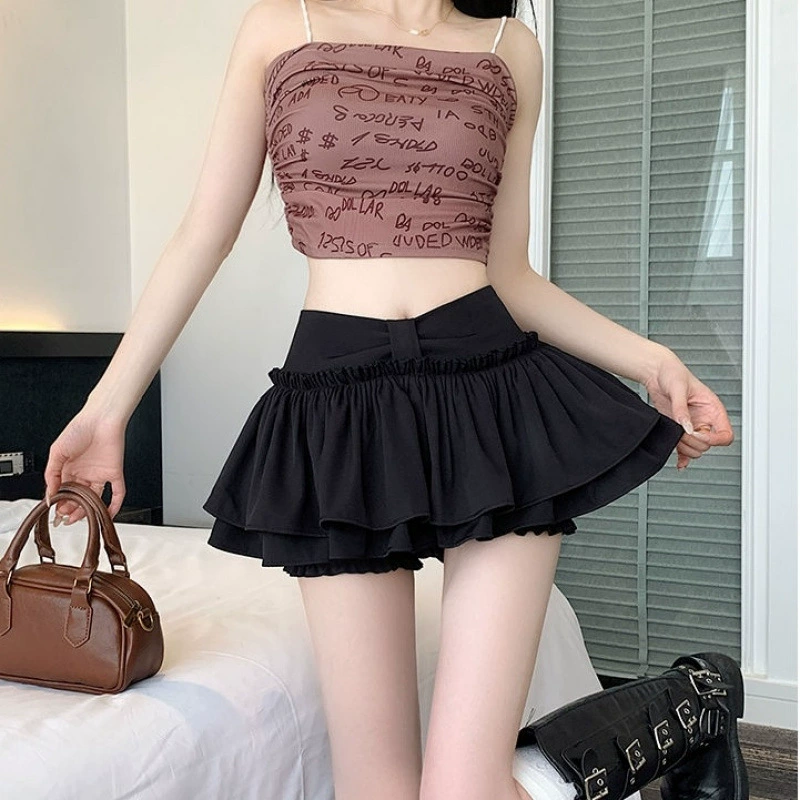 Новая осенняя пушистая юбка в студенческом стиле для женщин, юбка-тортик, уменьшающая возраст, короткая юбка, юбка