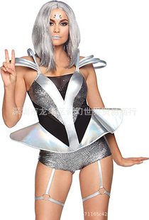 Women's Leg Avenue silver space cadet clothing