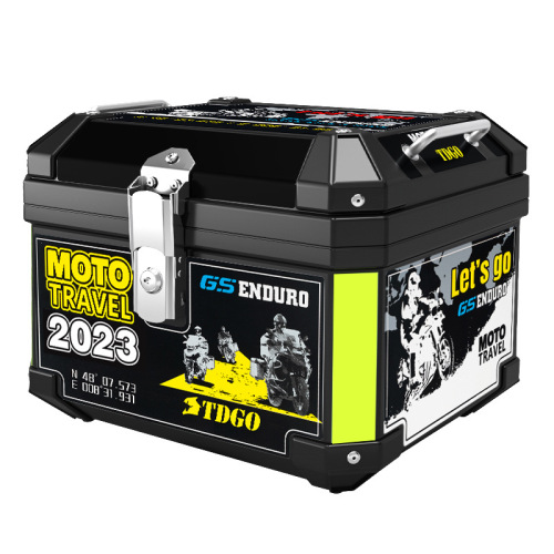 Motorcycle rear trunk large capacity luggage box step-through electric bicycle travel box large universal non-aluminum rear box