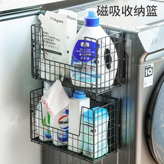 国境を越えた家庭用洗濯機磁気吸収バスケットキッチン冷蔵庫サイドゴミ収納ボックス果物と野菜の収納ラック