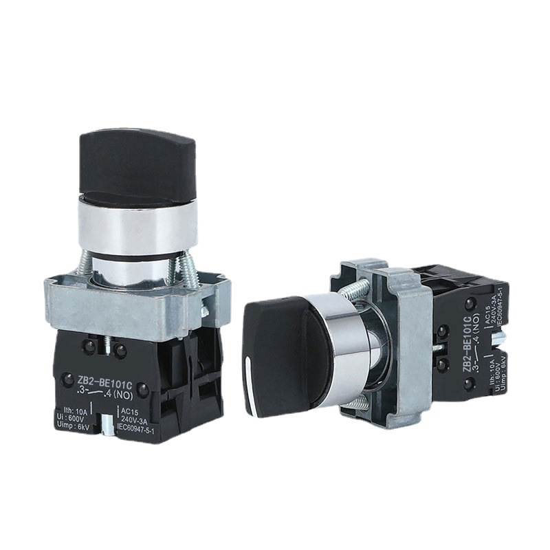 现货22mm旋钮开关XB2-BD21 25 33二档三档短柄选择转换开关按钮开