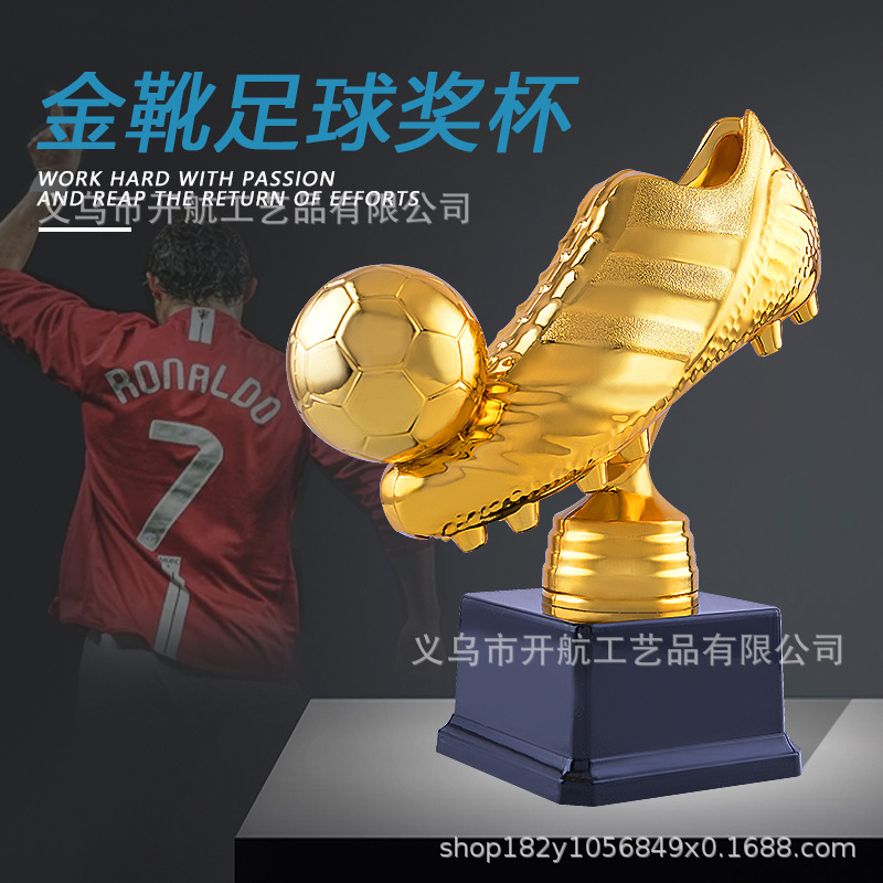 Trofeo de fútbol de vela Copa del mundo Premio Bota de oro Entrenamiento escolar partido de Fútbol trofeo conmemorativo creativo logotipo imprimible