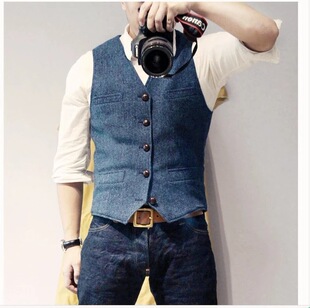 Men's Suit Vest Foreign Trade Slim-fit Herringbone Vest Casual Business Professional Dress Best Man Men's Dress 12