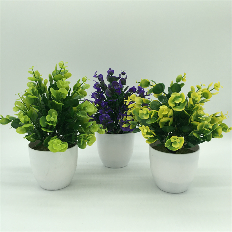 New Artificial Flower Eucalyptus Plastic Green Plant Potted Fake Flower Ornaments Home Indoor Desktop Descendant Small Bonsai New Artificial Flower Eucalyptus Plastic Green Plant Potted Fake Flower Ornaments Home Indoor Desktop Descendant Small Bonsai