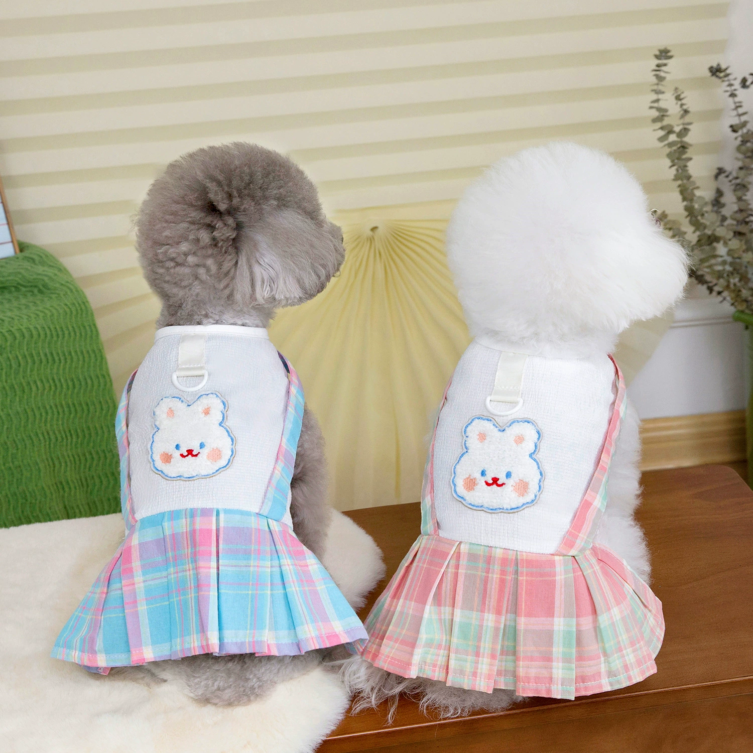 25 красноватый кролик юбка домашняя одежда весна-лето новая собачья одежда Тедди кот домашняя одежда