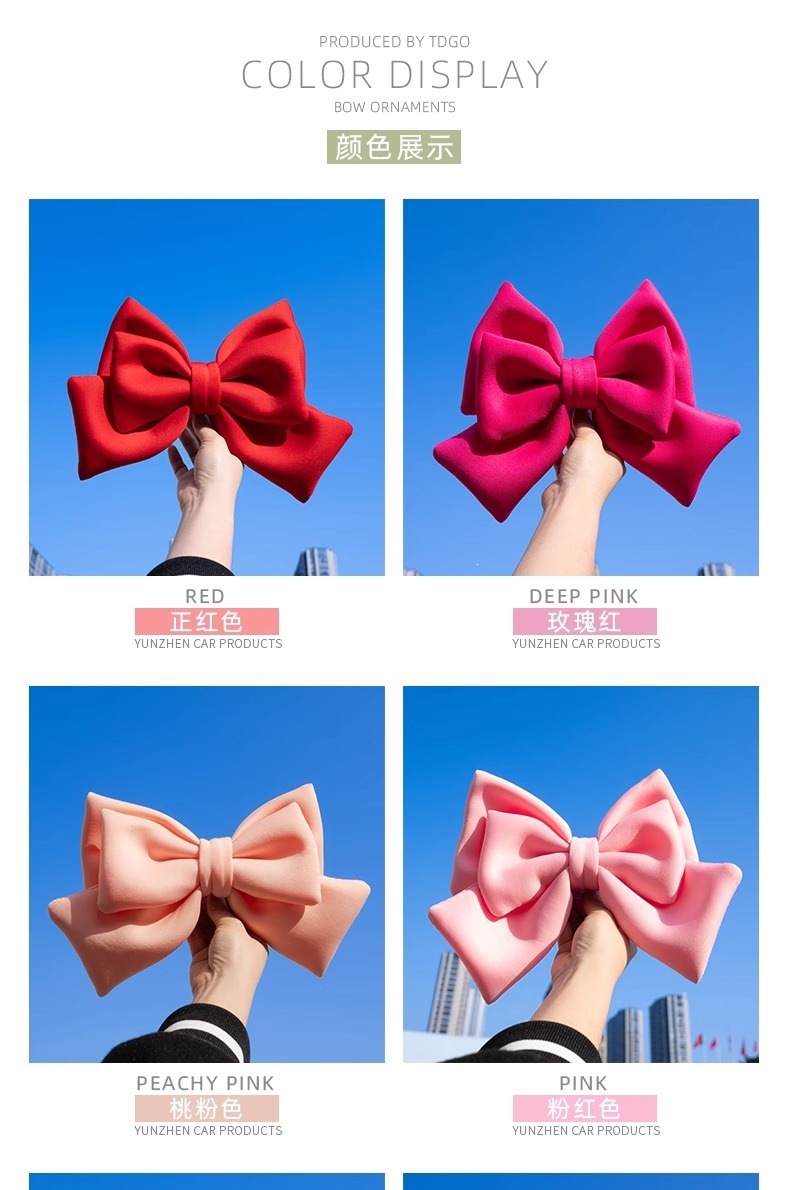 Helmet decoration bow, motorcycle and electric vehicle helmet accessory, cartoon multi-color bow, in-stock wholesale