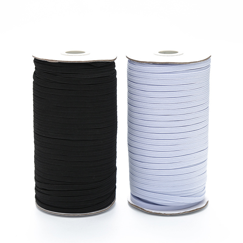 厂家直供 松紧带黑白色彩色针织丝光高弹松紧带 锦纶发带头绳内衣