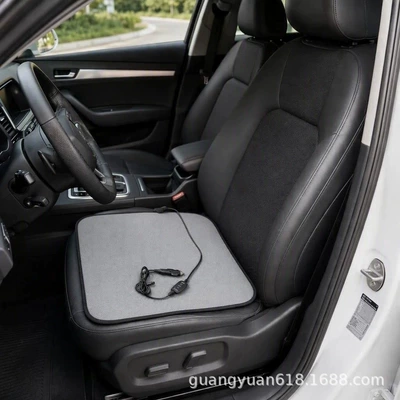 Cross-border car seat heating pad, Multi-function pad - 12v-single-seat-automatic-temperature-control-bubble-cloth-gray