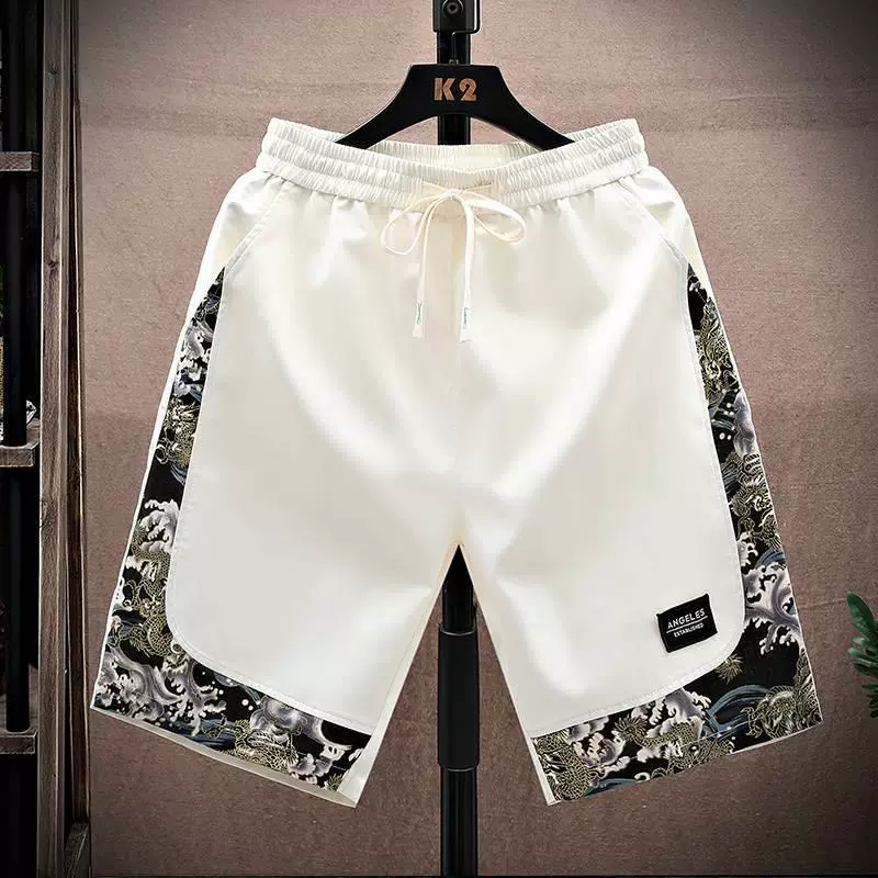 Мужские спортивные летние шорты, универсальные штаны, китайский стиль, oversized, плюс размер