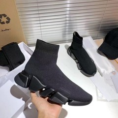 パリ 2025 新しい多用途厚底ストレッチニットソックスシューズ怠惰なカジュアルシューズ