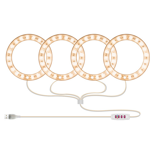 Qianrun Lighting LED Angel Ring Plant Growth Light Indoor Full Spectrum Succulent Supplement Light Smart Timer