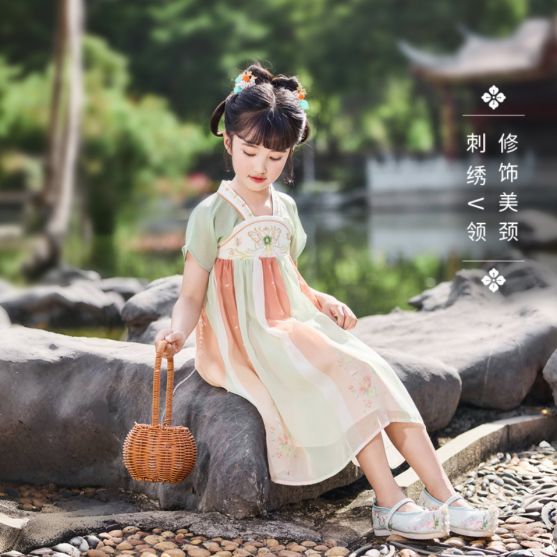 ジェリーベビー漢服女の子古代風ドレス子供スカート子供の新しい中国風唐装|undefined