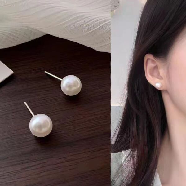 2023 fashion simple temperament earrings student cute ear piercing high sense pearl ear studs earrings wholesale