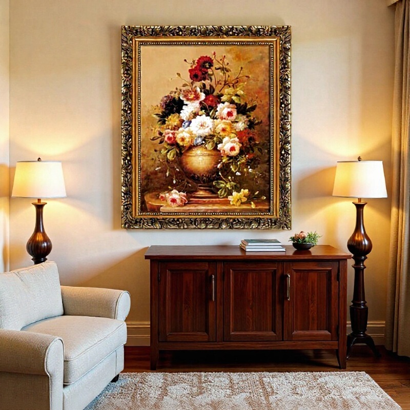 European-style framed classical painting decorative painting living room painting dining room hanging painting home wall painting spray painting simulation oil painting generation