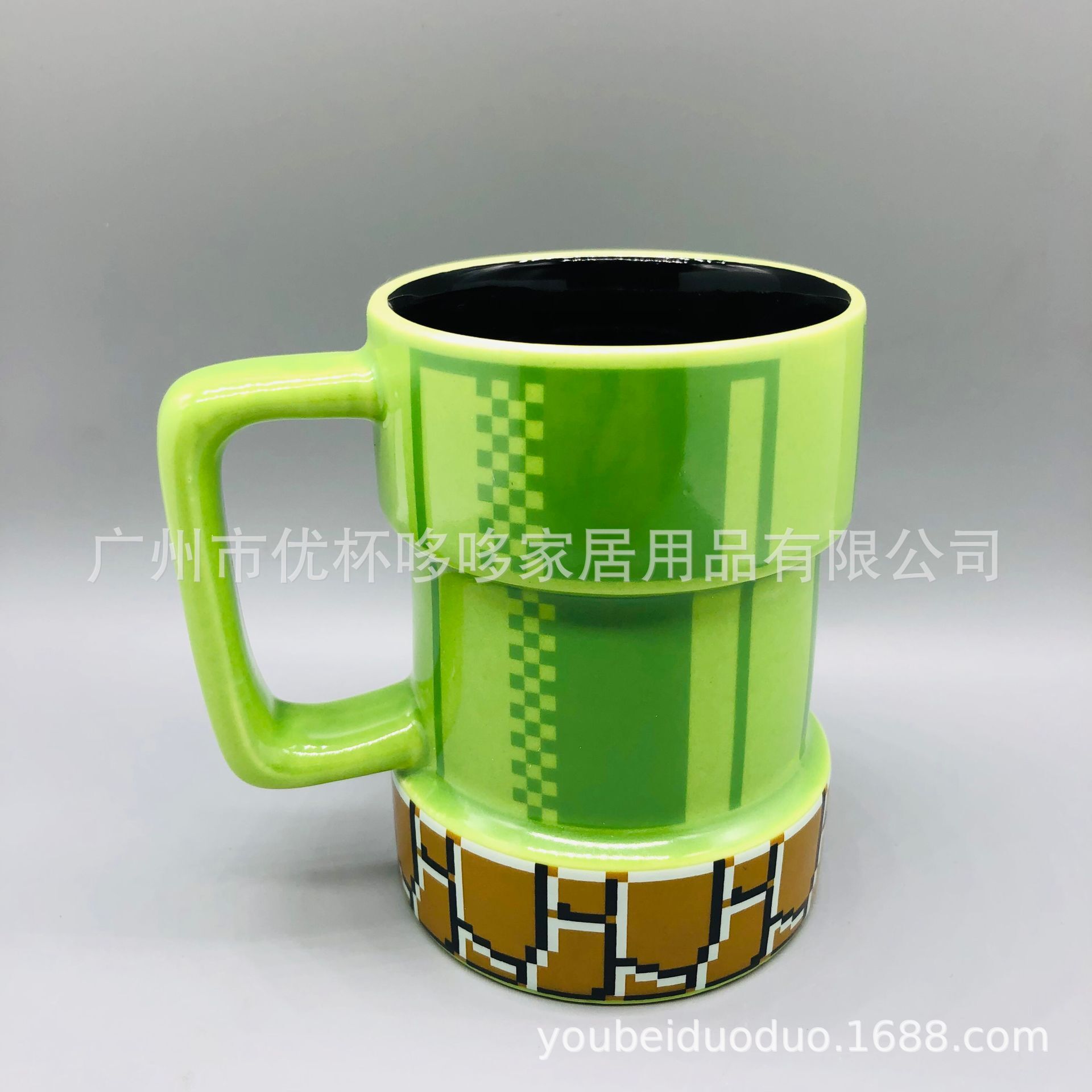 Fábrica Super Mary juego pipa de agua boca pixel agua taza de dibujos animados boca de alcantarillado taza de café