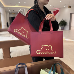 高級新作衣料品店手提げ袋不織布バッグ印刷可能ロゴ子供服男女子供服用ショッピングバッグ