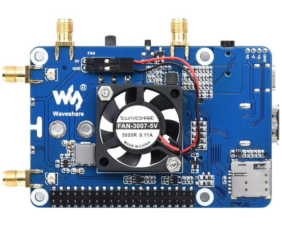 SIM8202G/8262E-M2 Raspberry Pi Expansion Board Four Aids 5G Communications NSA Domestic Full Frequency Band