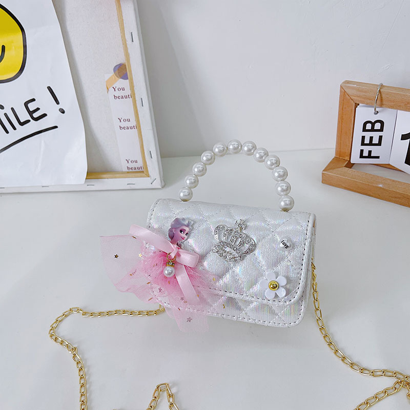 Bolso para niños pequeña niña 2021 bolso de hombro de moda Aisha bolsa de mensajero blanca como la nieve mini bolso de moda monedero