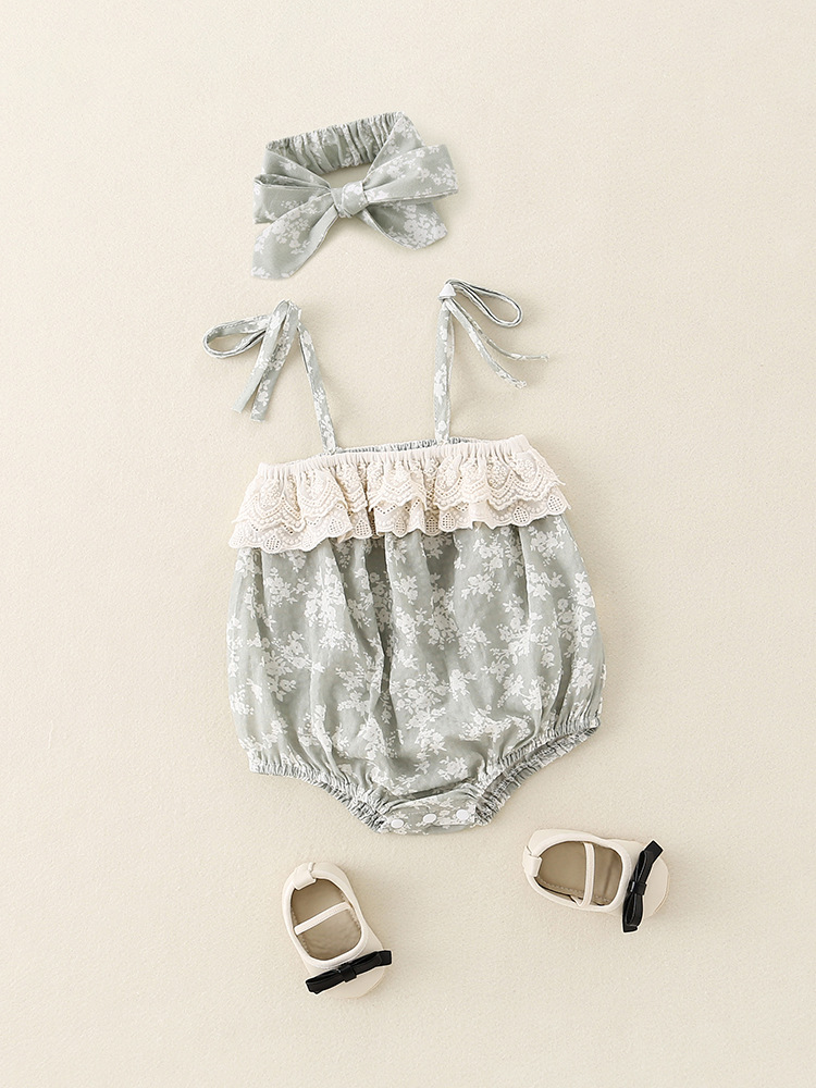 夏の赤ちゃんのストラップの女性の赤ちゃんの涼しさと快適さの女性の赤ちゃんの夏の服はおならの三角を包みます。