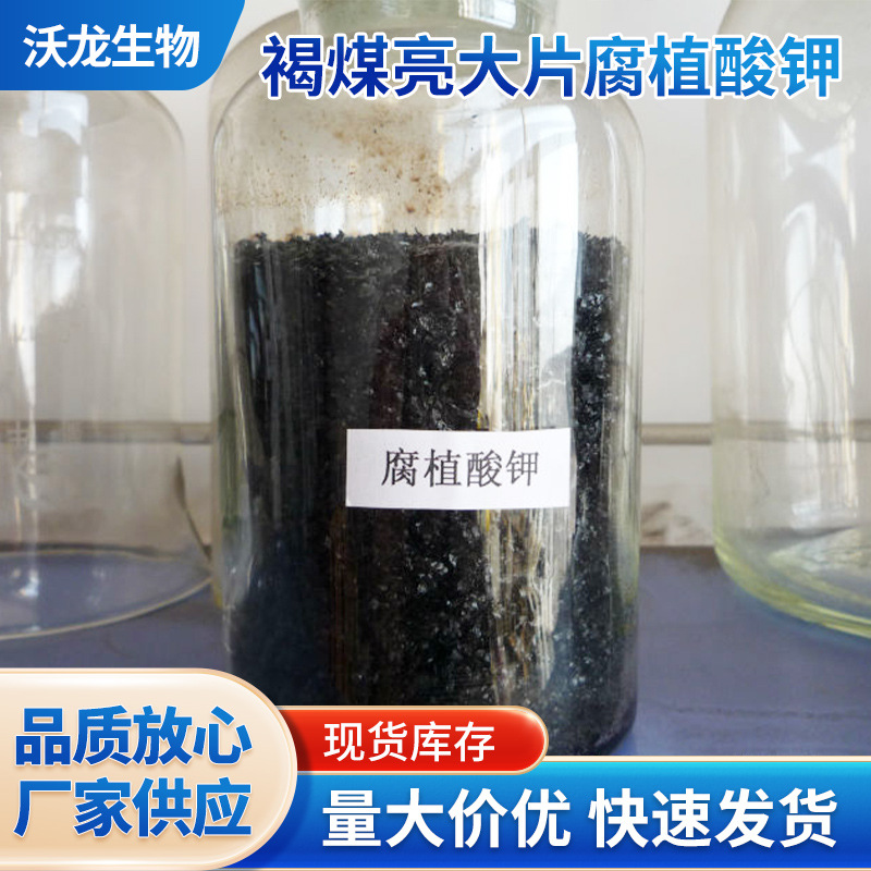 褐煤亮大片腐植酸钾 黑亮片状 矿源级 全水溶  现货供应 价优物美