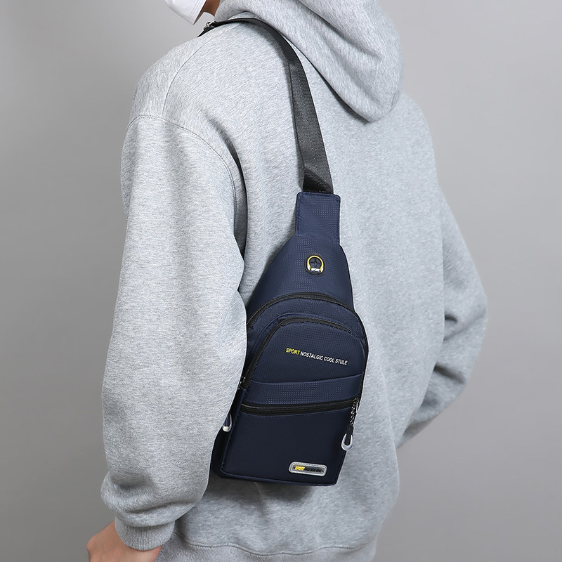 Nuevo bolso de pecho de hombre resistente al desgaste, bolso de hombro de viaje multifuncional de gran capacidad, bolso de viaje casual de moda cool