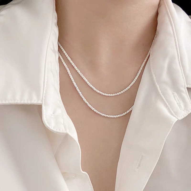 Simple Plain Chain Hipster Wear Necklace Women's Fashion Jewelry