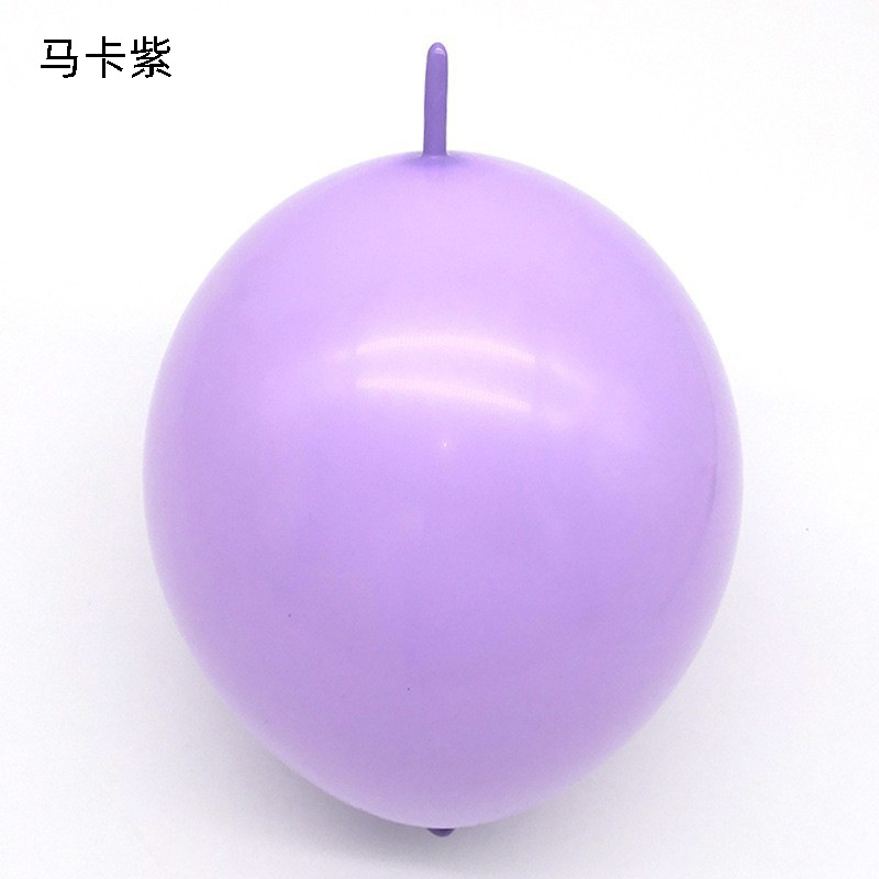 Macaron cola globo al por mayor globo de boda amor forma cadena cinturón decorativo aguja cola globo Día de San Valentín