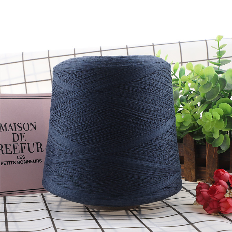 钩编纱蕾丝纱绣花线手绣纱32S/3烧毛丝光棉纱