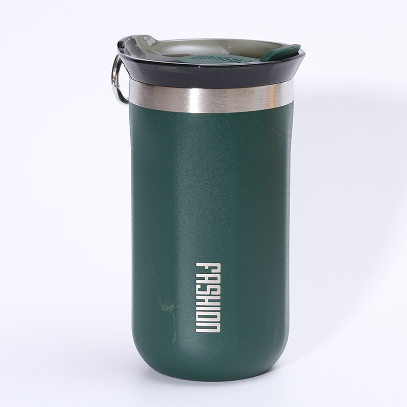 Simple 450mL Acero inoxidable ventosa al aire libre portátil coche taza hombres y mujeres moda taza de café