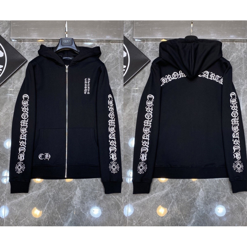 Chrome Heart Hoodie 克罗伈十字架连帽卫衣跨境宽松男女拉链帽衫|undefined