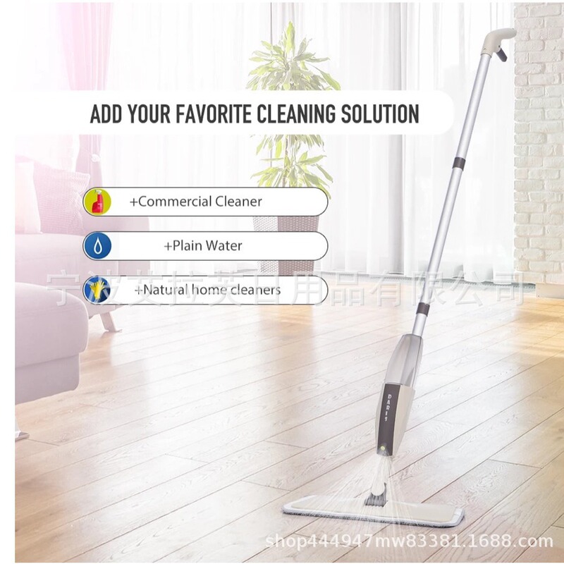 Cross-Border Wholesale Spray Mop Household Wooden Floor Disinfection Hand-Free Dry and Wet Dual-Use Lazy Water Absorption Factory Direct Sales