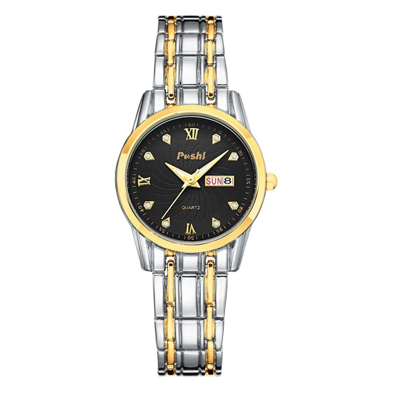 Reloj de mujer nuevo reloj de cuarzo de doble calendario luminoso impermeable reloj de mujer Comercio exterior reloj popular image 1