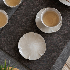 手工拙器粉引杯墊隔熱墊茶杯墊家用功夫茶具防燙杯托茶道配件