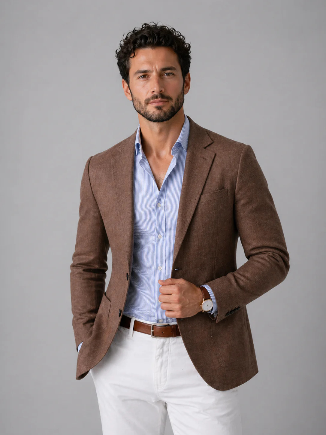 Hombres delgados trajes casuales impresión 3D clásica versátil primavera y otoño chaqueta de trajes transfronterizos Gran Bretaña spot