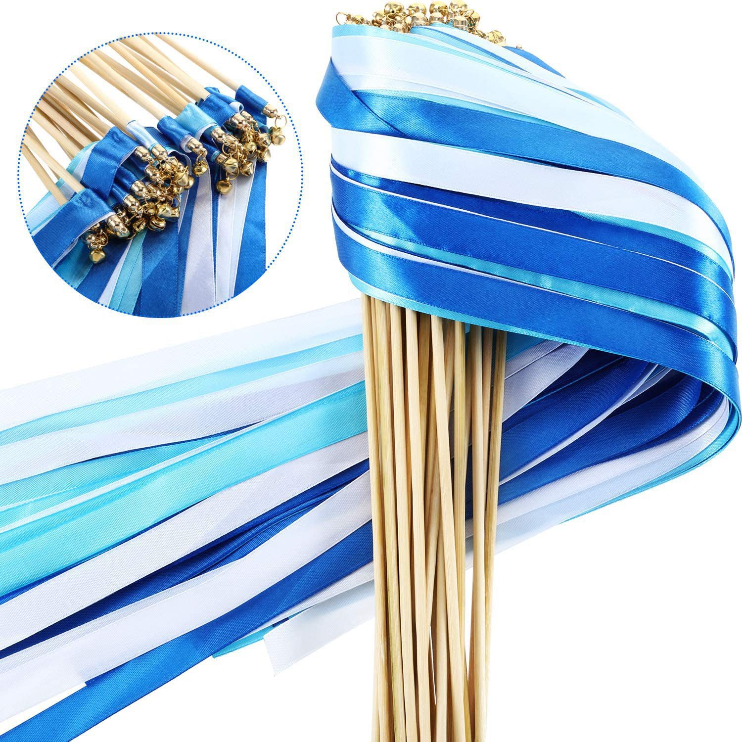 跨境Ribbon Wands彩色丝带仙女棒带铃铛派对飘带生日欧式婚礼派对-阿里巴巴