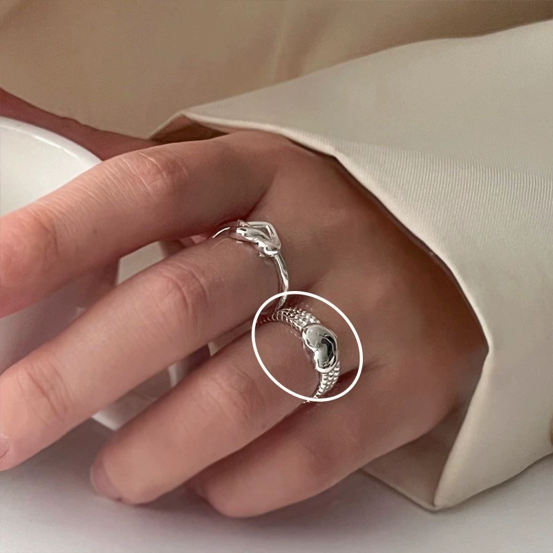 Adjustable Ring, 925 Silver Sample, Universal Fit, Light Luxury Style