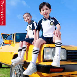 《菲童儿熙》小学生校服棉英伦风T恤套装幼儿园园服夏季班服校服