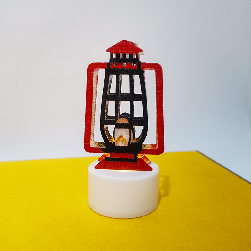 Nueva lámpara de vela electrónica LED iluminación creativa iluminación de atmósfera decoración pequeña lámpara de color hierro forjado estrella de modelado lámpara de noche