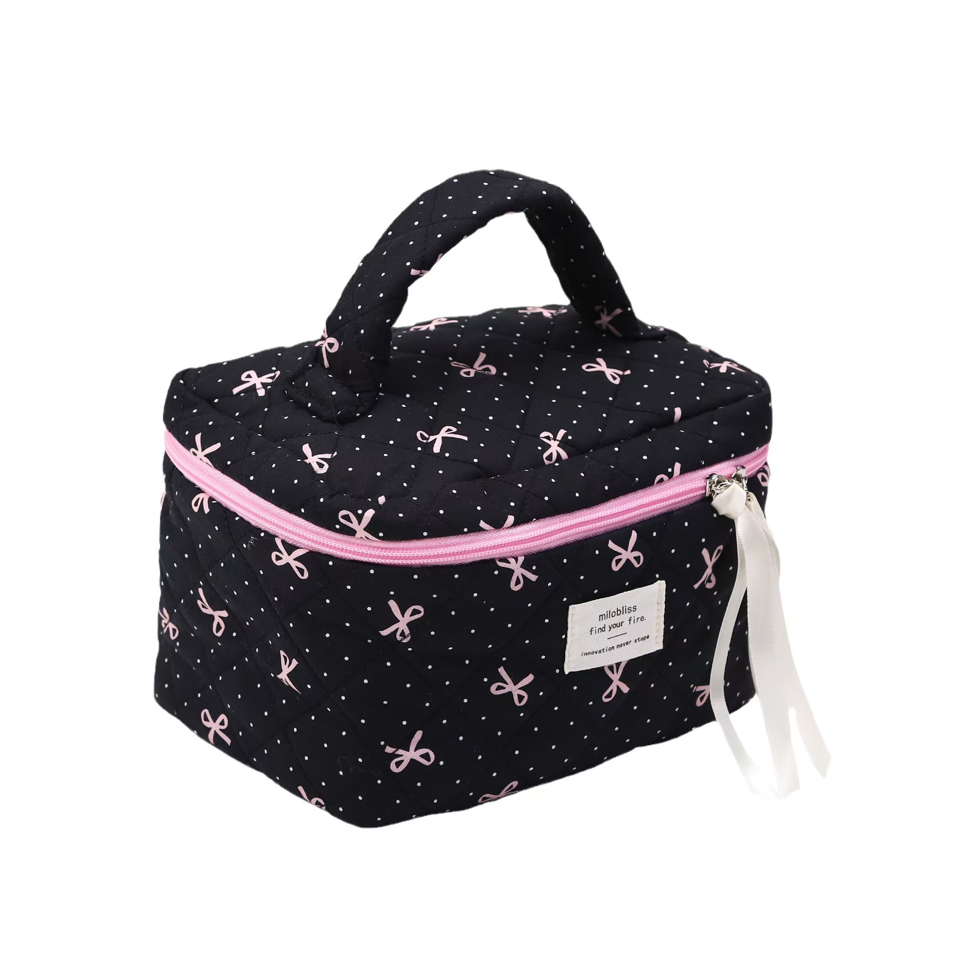 Nuevo punto de onda bolsas de maquillaje de arco de alta belleza bolsa de almacenamiento de viaje de gran capacidad bolsa de maquillaje bolsa de tocador bolsa de lavado