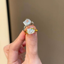 韩国新款甜美闪钻KT猫戒指女时尚轻奢高颜值少女心锆石猫咪食指戒