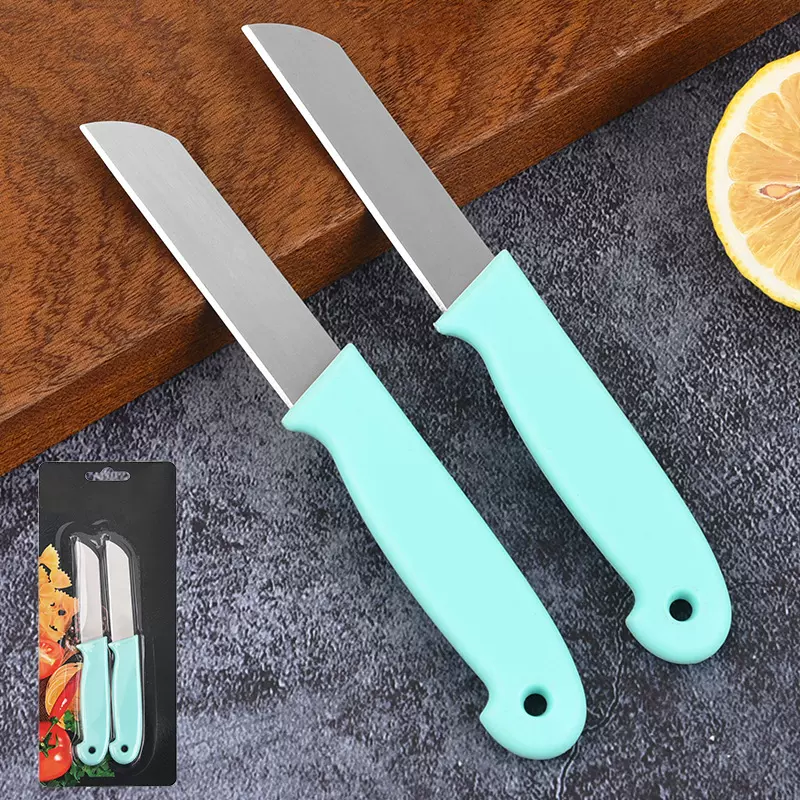 厂家批发家用不锈钢水果刀塑料柄小刀厨房创意瓜果削皮刀简约小刀