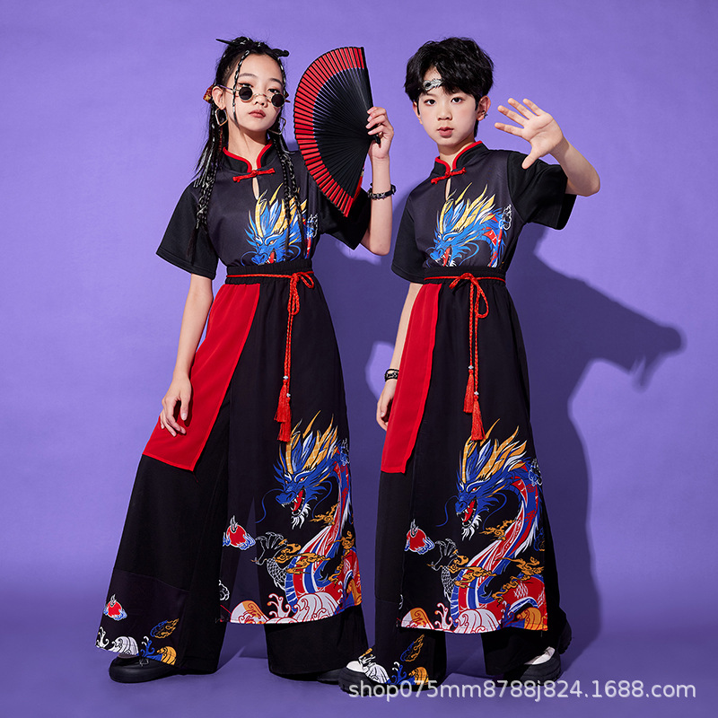 Suit for students, children's sports uniform, Chinese style 3