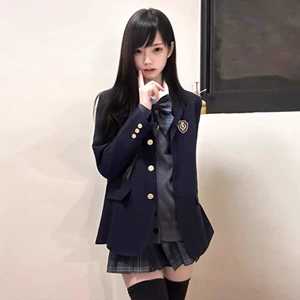 [花千猪原创 圣研高西装 学院风jk制服三粒扣西服百搭外套工厂直接]