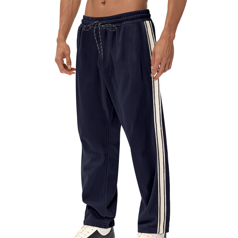 Nuevo transfronterizo nuevo otoño y invierno para hombres nuevos pantalones deportivos estadounidenses simples y casuales sueltos de velcro