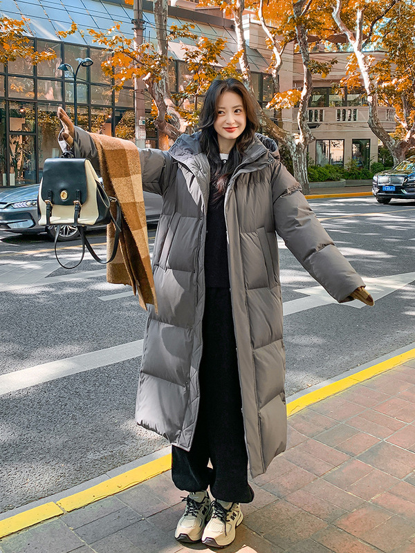 MM明摩长款羽绒服女超长过膝2025年新款加厚宽松情侣冬季女装外套|undefined