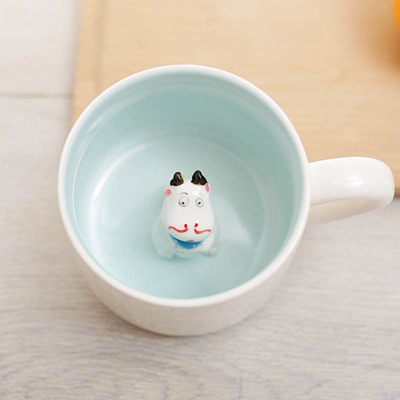 クリエイティブセラミックマグカップかわいいアニメ立体萌え動物牛乳コーヒーカップカップカップカップカップ|undefined