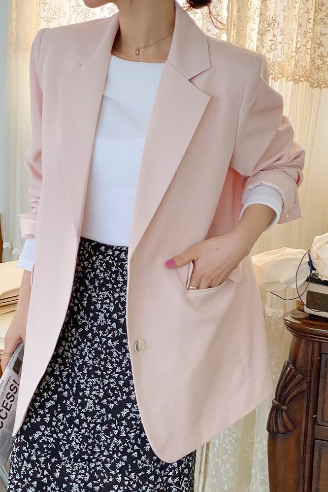 西装外套女休闲宽松时尚气质显瘦小西服上衣 women suit jacket