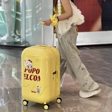 LETOO20寸登机箱24寸拉杆旅行箱新款高颜值多功能涂鸦行李箱男女