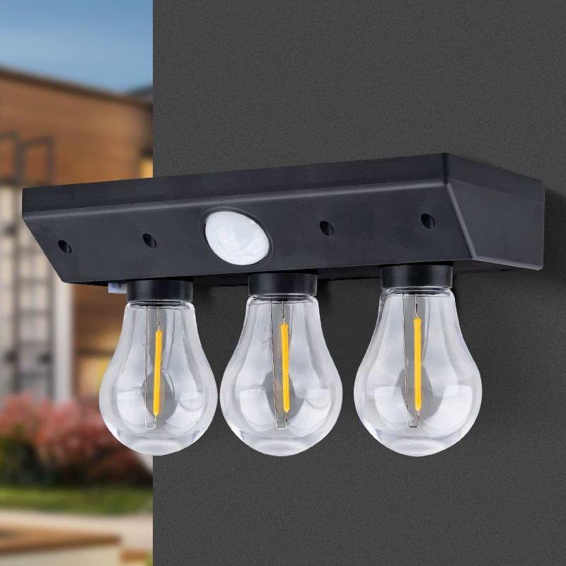 Трансграничная солнечная вольфрамовая шариковая лампа для внутреннего тела индукционная настенная лампа для внутреннего двора настенная лампа солнечной индукционная лампа