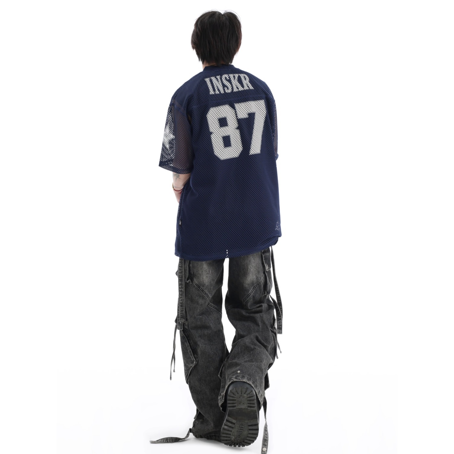 Mesh Jersey American Street Style Printed Short Sleeve T-Shirt For Men And Women Summer_viptrois.com